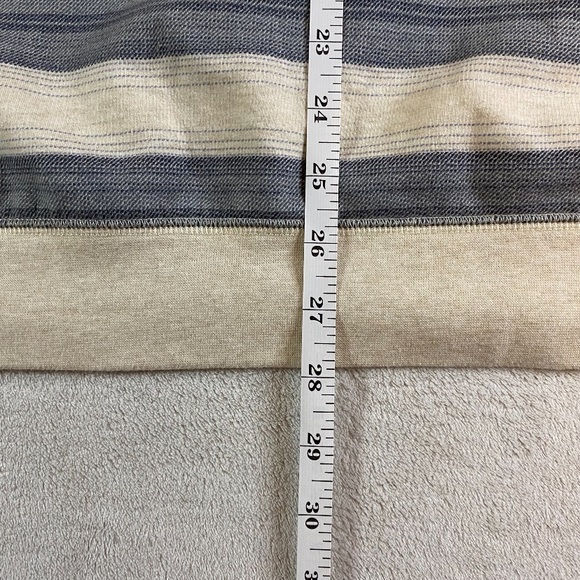 Eddie Bauer Mens 2XL Camp Fleece Crewneck Long Sleeve Striped Sweater Loatmeal - Picture 6 of 7